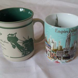 New York Empire State Statue of Liberty Cup Mug Lot NYC NY Coffee Tea Souvenir